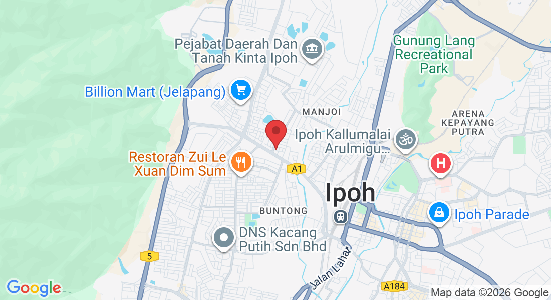 No. 18-25 Jalan Klebang Raya 19, Off, Jalan Silibin, Taman Alkaff, 30100 Ipoh, Perak, Malaysia