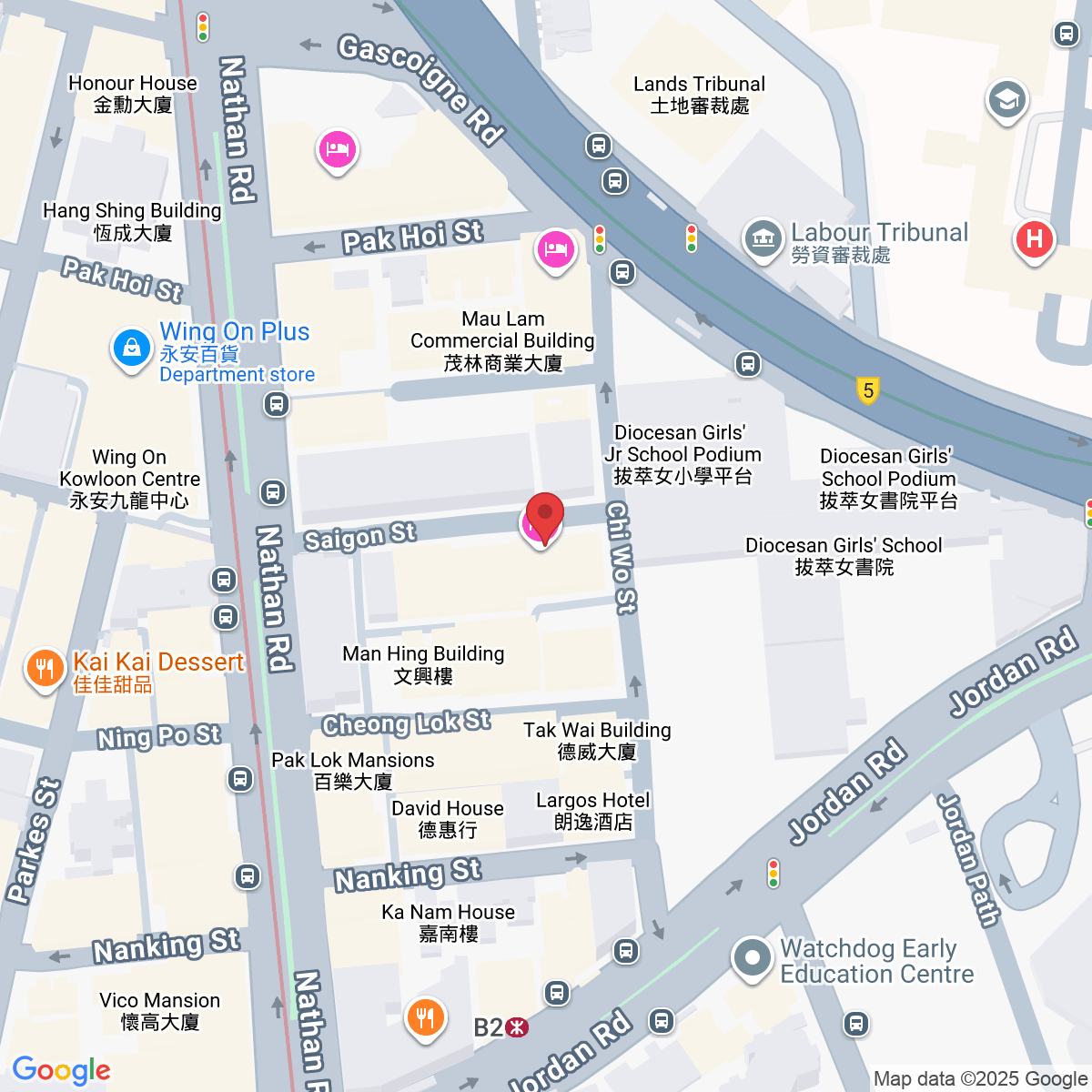Hong Kong, Jordan, Saigon St, 23號Travelodge Kowloon Hotel1/F