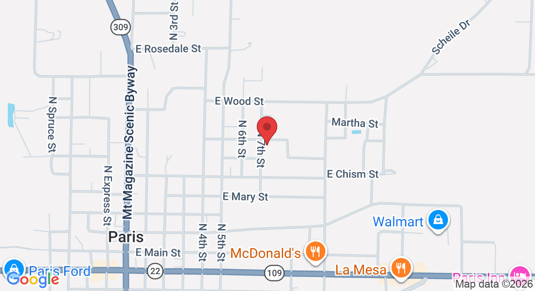 605 N 7th St, Paris, AR 72855, USA