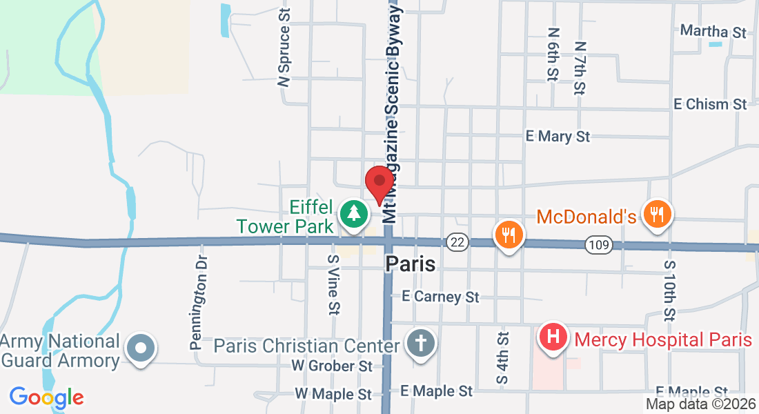 15 W Main St, Paris, AR 72855, USA