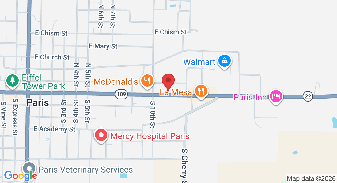 1105 E Walnut St, Paris, AR 72855, USA