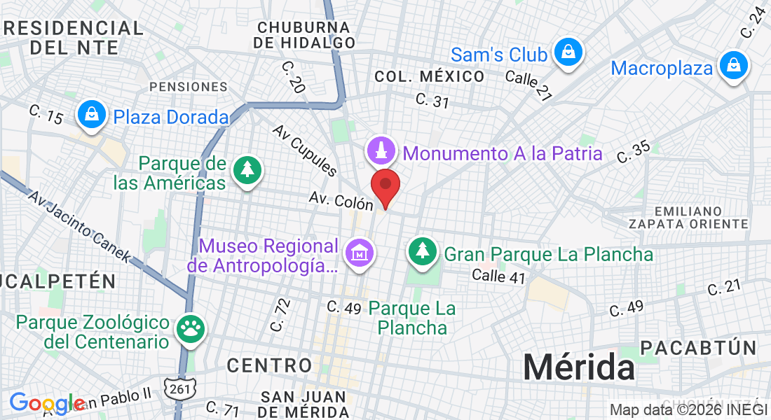 C. 33 56-y 56 A, Zona Paseo Montejo, Centro, 97000 Mérida, Yuc., México