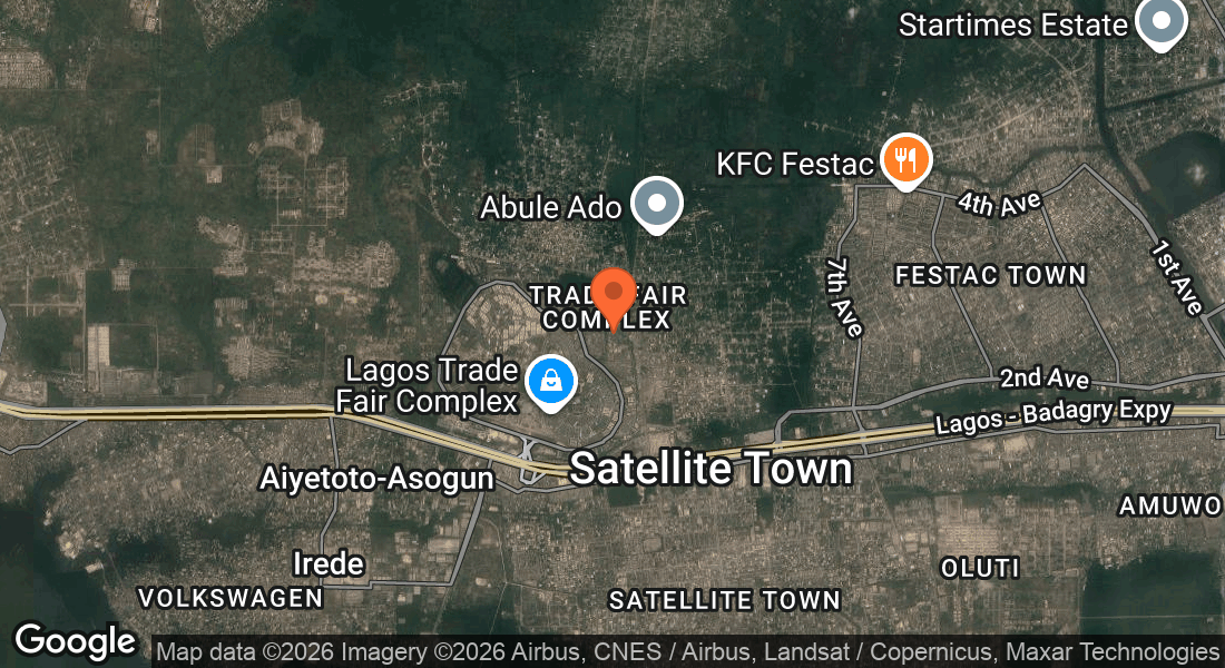 F783+838, Trade Fair Complex, Lagos 102102, Lagos, Nigeria