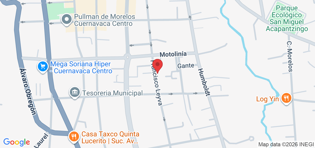 Francisco Leyva 61, Cuernavaca Centro, Centro, 62000 Cuernavaca, Mor., México