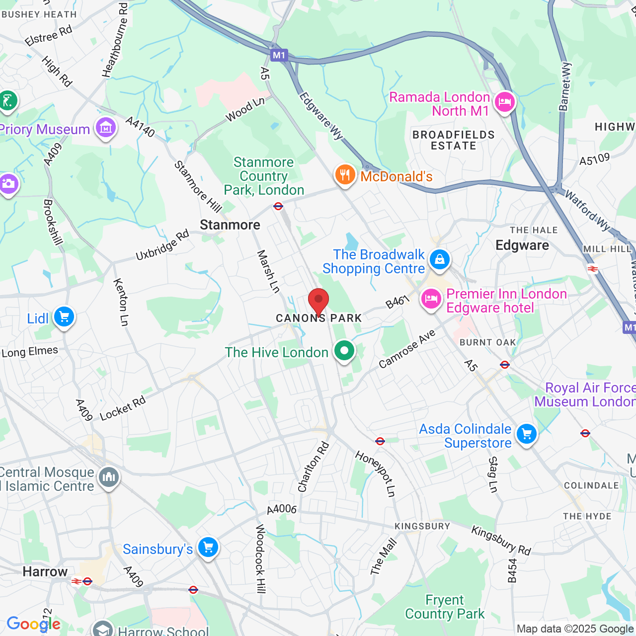 Canons Park, Edgware, UK