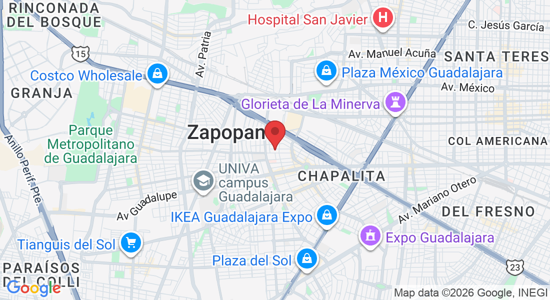 San Ernesto 3743, Jardín de San Ignacio, 45040 Guadalajara, Jal., México