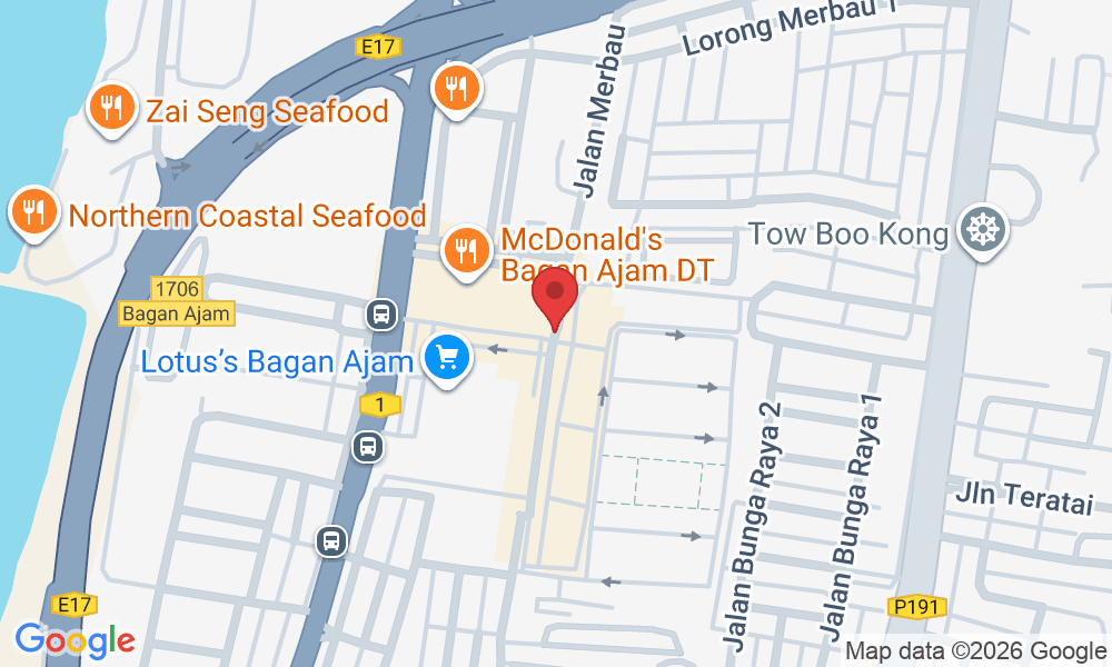 Pusat Perniagaan Oren, 79-1, Jalan Merbau, Kampung Bagan Ajam, 13000 Butterworth, Pulau Pinang, Malaysia