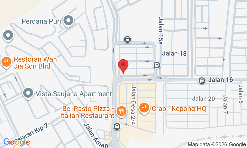 2-39AB, Jalan Desa 1/1, Desa Aman Puri, Kepong, 52100, Desa Aman Puri, 43000 Kuala Lumpur, Selangor, Malaysia