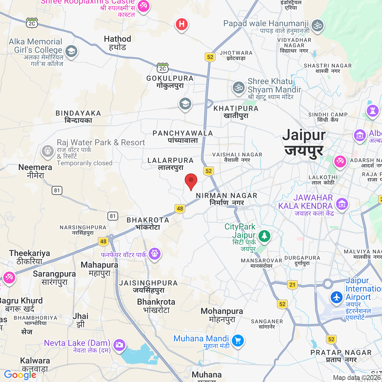 South Part, 146 C, Jagdamba Nagar, C Block, Heerapura, Heerawala, Jaipur, Rajasthan 302021, India