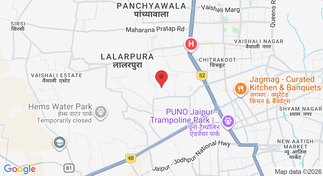 Plot no-2, mishra market road, Janki Vihar, vistar, Girdharipura, Jaipur, Rajasthan 302012, India