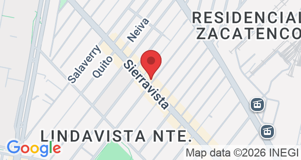 Sierravista 293, Lindavista Nte., Gustavo A. Madero, 07300 Ciudad de México, CDMX, México