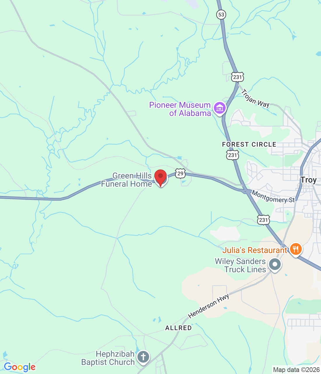 Greene Hills Memorial Cemetery, 1621 US-29, Troy, AL 36079, USA