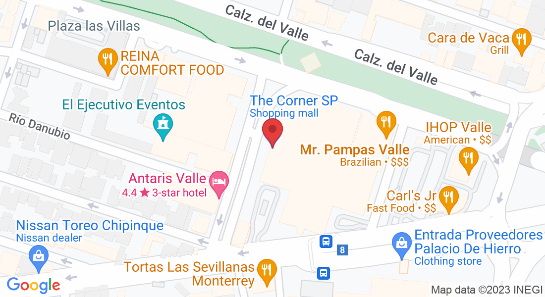 Calz. del Valle 400, Del Valle, 66220 San Pedro Garza García, N.L., Mexico
