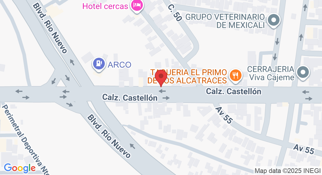 Calz. Castellón #1571, Hidalgo, 21389 Mexicali, B.C., México