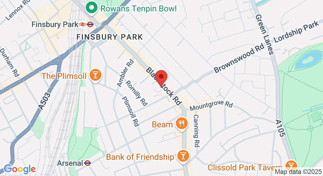 114E Blackstock Rd, Finsbury Park, London N4 2DR, UK