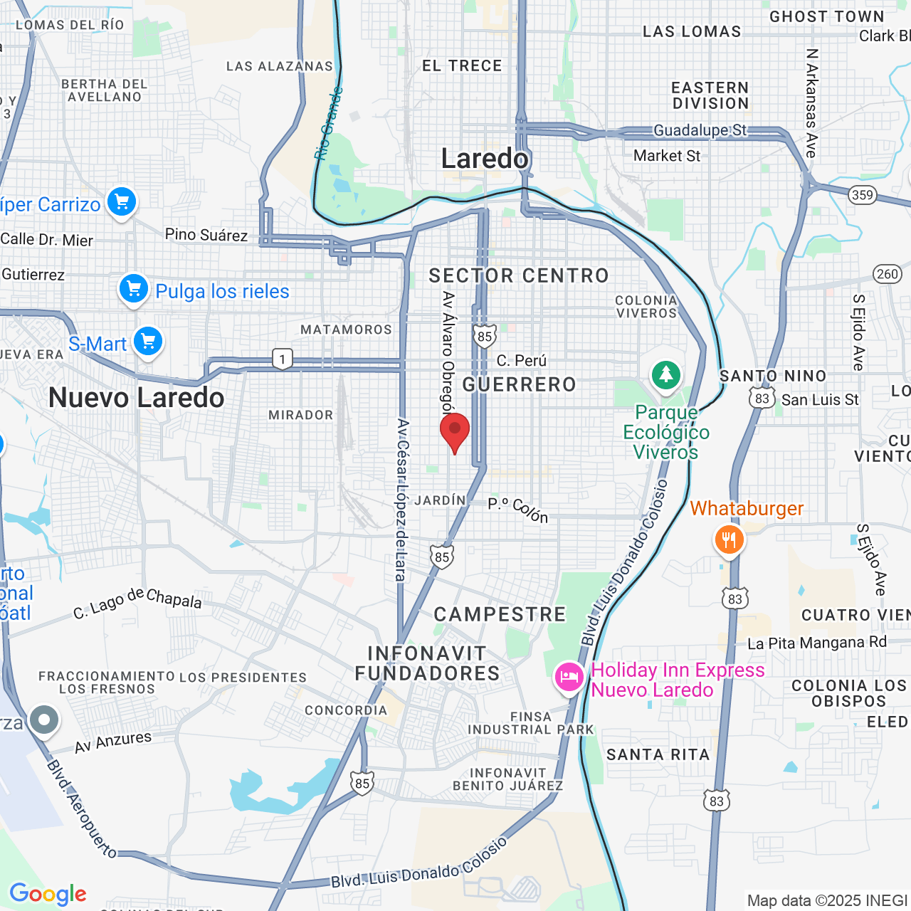 C. Allende 3002, Jardín, 88250 Nuevo Laredo, Tamps., Mexico