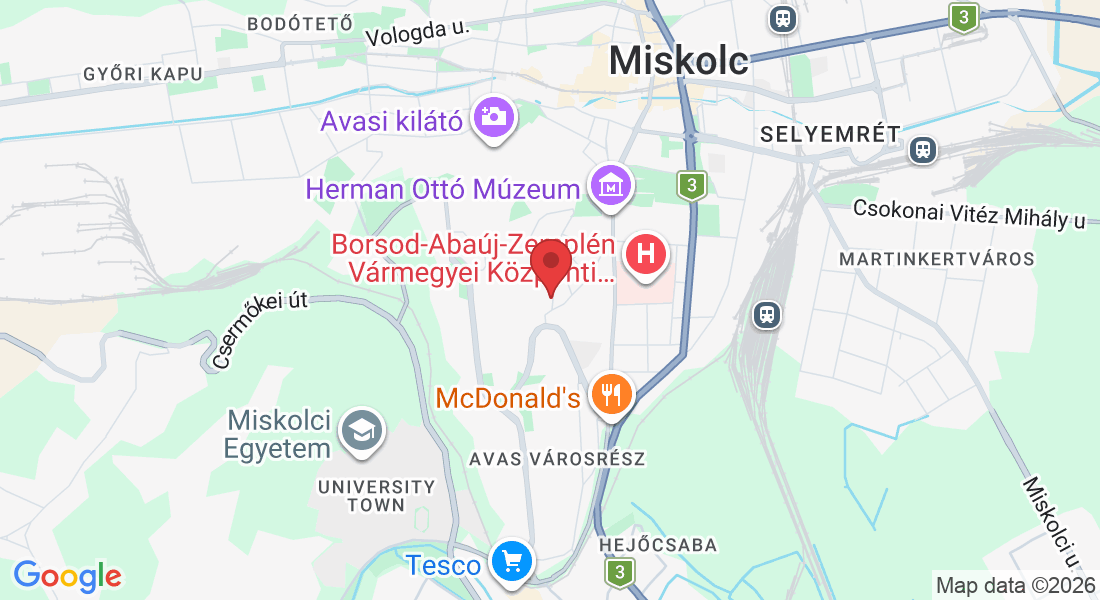 Miskolc, Kós Károly u. 2, 3529 Hungary