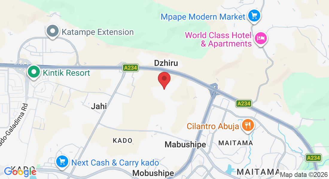 4F68+JG9, Katampe, Abuja 900108, Federal Capital Territory, Nigeria