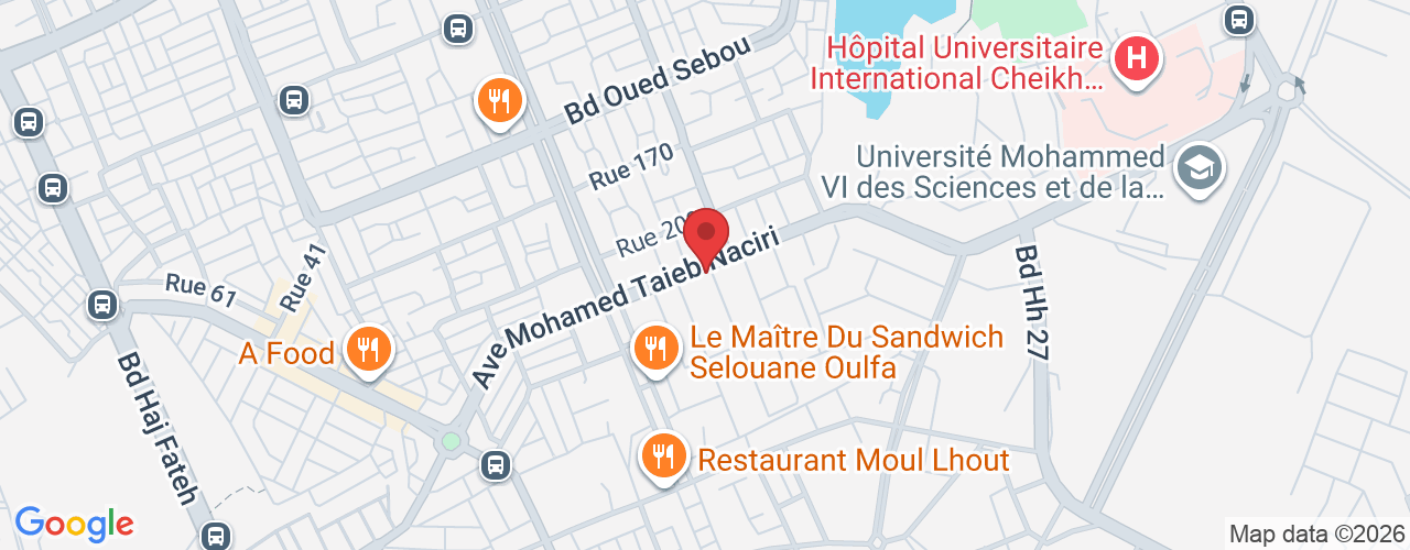 immeuble N° 15, RDC de l, lotissement Essafa, Casablanca 20220, Maroc