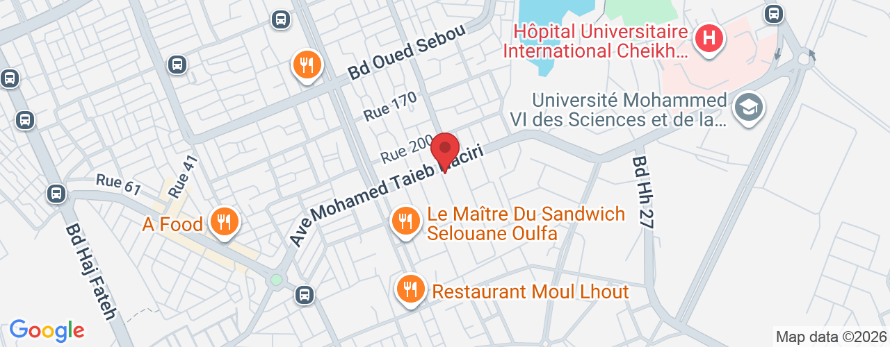 Avenue Mohamed Taib Naciri , Etage 1, N 71-73, Imm Mohamed Reda, Casablanca 20220, Maroc