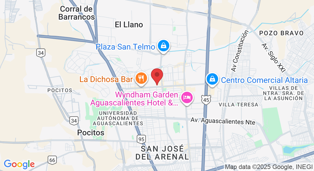 Blvd. Luis Donaldo Colosio Murrieta 402, Valle de las Trojes, 20115 Aguascalientes, Ags., Mexico