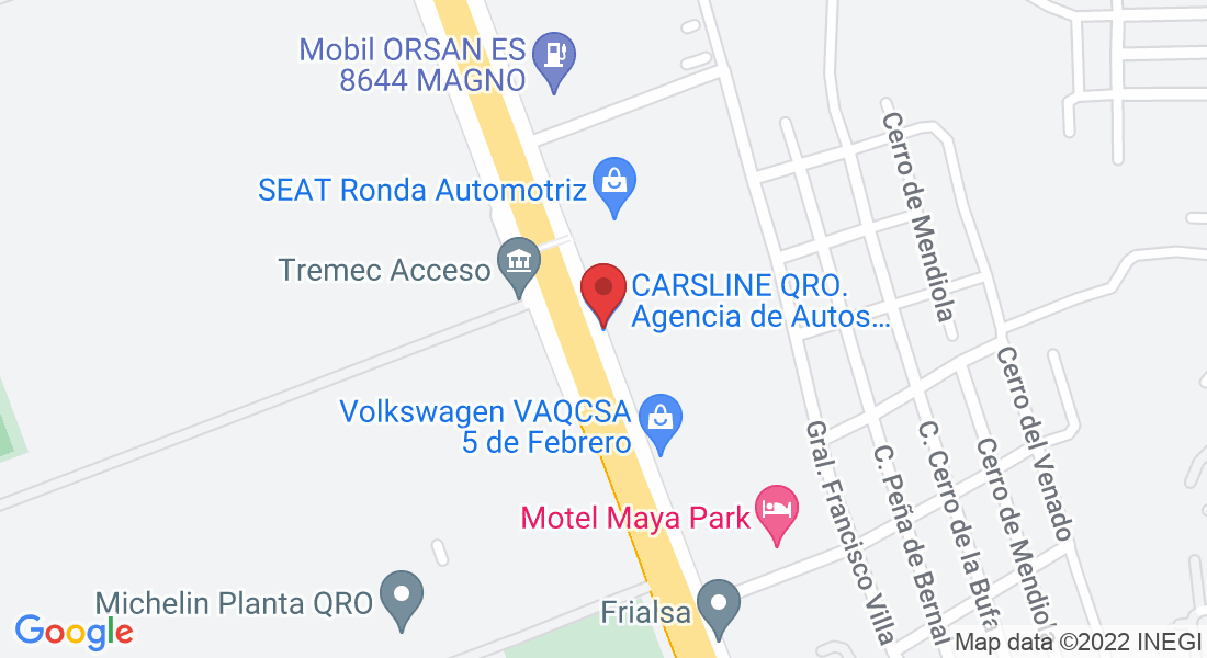 Av. 5 de Febrero 1708, Benito Juárez, 76120 Santiago de Querétaro, Qro., Mexico