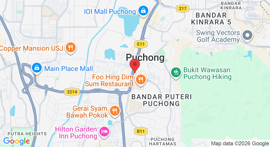 Tower 3, Puchong Financial Corporate Centre, 1201, Jalan Puteri 1/2, Bandar Puteri, 47100 Puchong, Selangor, Malaysia
