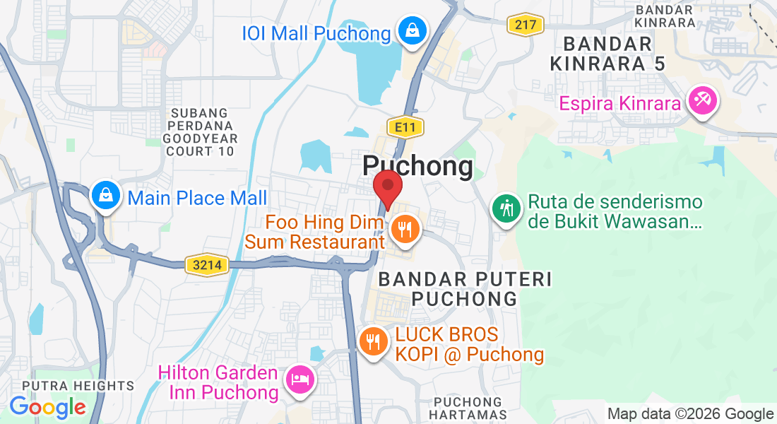 Tower 3, Puchong Financial Corporate Centre, 1201, Jalan Puteri 1/2, Bandar Puteri, 47100 Puchong, Selangor, Malaysia