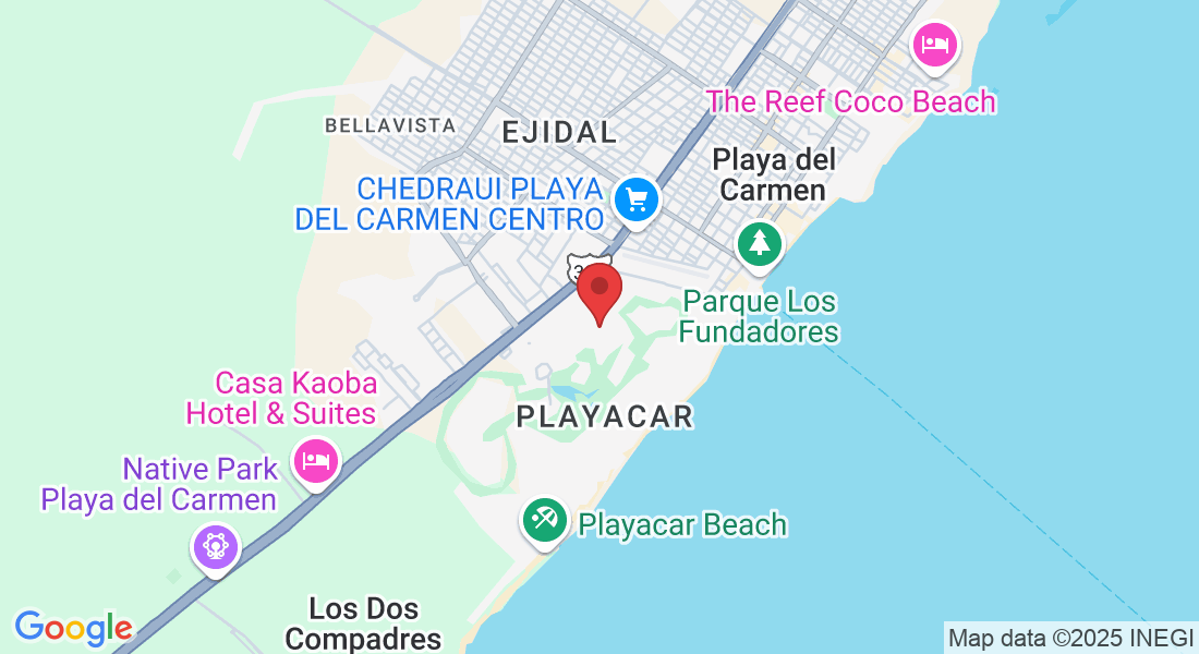 Paseo Xaman-Ha, Mz 018, Lt 002-1, Supermanzana Fase II, Playacar, 77717 Playa del Carmen, Q.R., México
