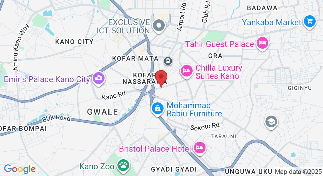 346 Abdullahi Bayero Rd, Kofar Nassarawa, Kano 700214, Kano, Nigeria