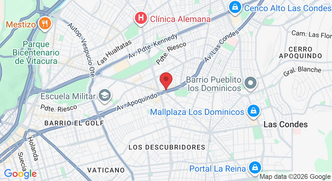 Av. Apoquindo 6275, 7560897 Las Condes, Región Metropolitana, Chile