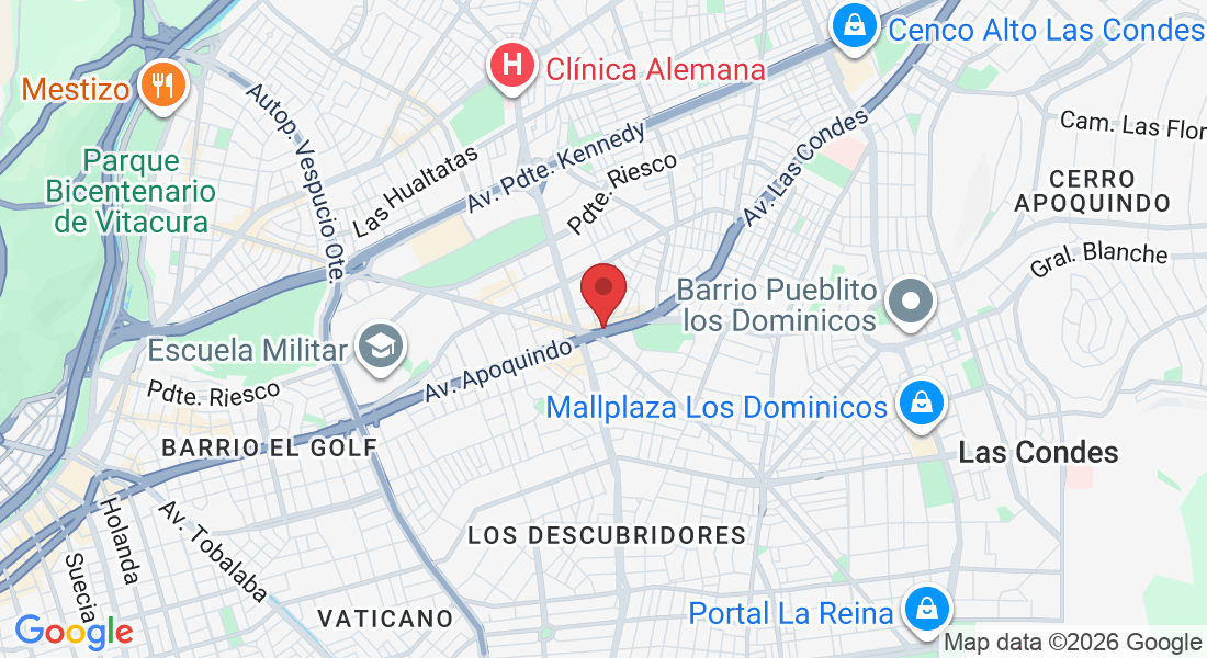 Av. Apoquindo 6275, 7560897 Las Condes, Región Metropolitana, Chile