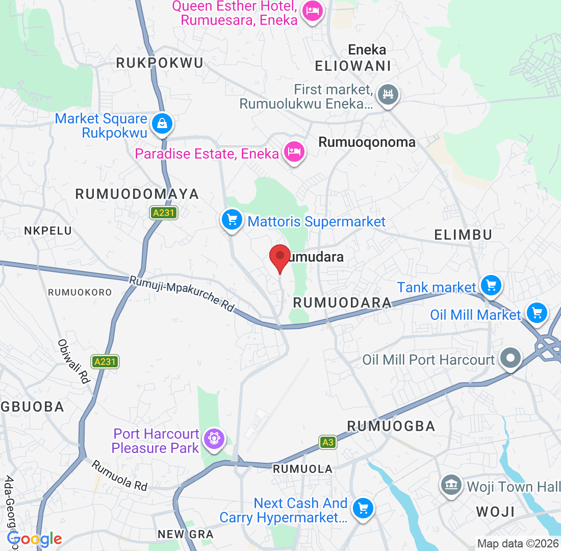 3 Eliozu Pipeline Behind Redeem Church, Jesus The King Parish by Eliozu Flyover, Eliozu Road, PH, Port Harcourt 500272, Rivers, Nigeria