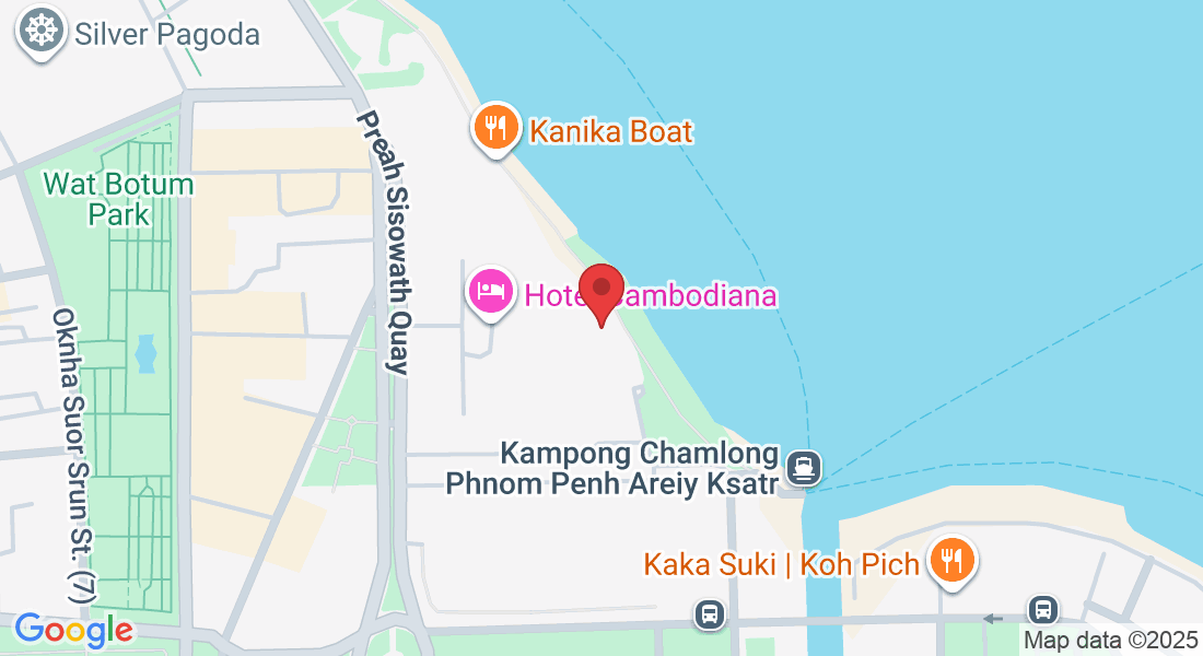 Hotel Cambodiana, 313 Preah Sisowath Quay, Phnom Penh 120207, Cambodia