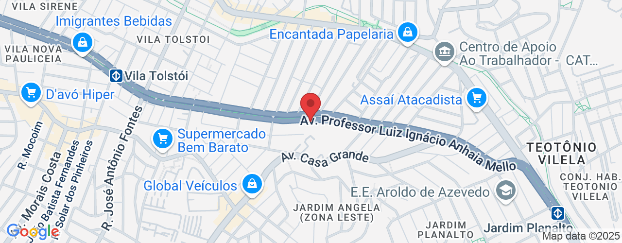Av. Professor Luiz Ignácio Anhaia Mello, 9014 - Vila Divina Pastora, São Paulo - SP, 03294-200, Brasil