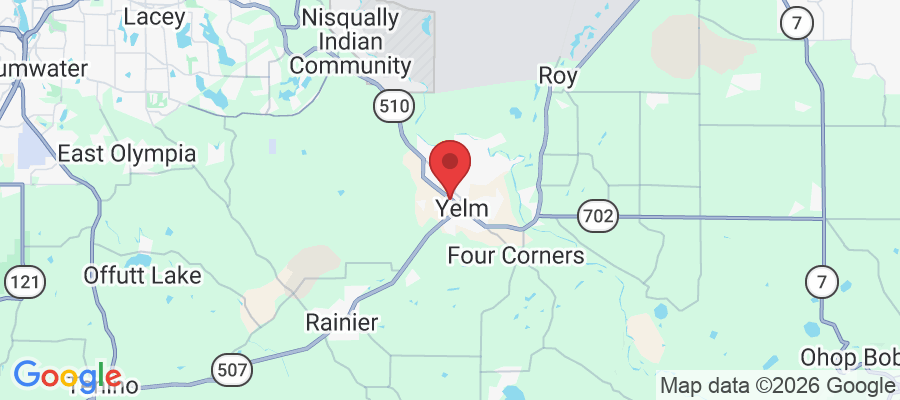 Map to 607 W Yelm Ave, Yelm, WA 98597