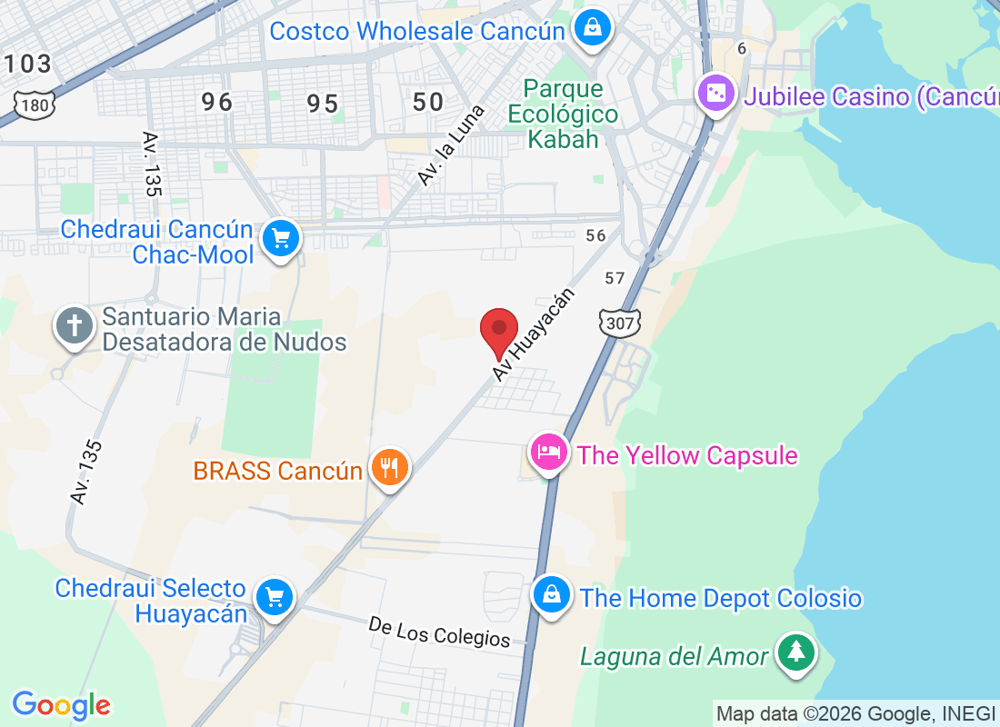 Huayacán, SMZA 313 MZA 217, Lt6, Alamos I, II, 77533 Cancún, Q.R., México