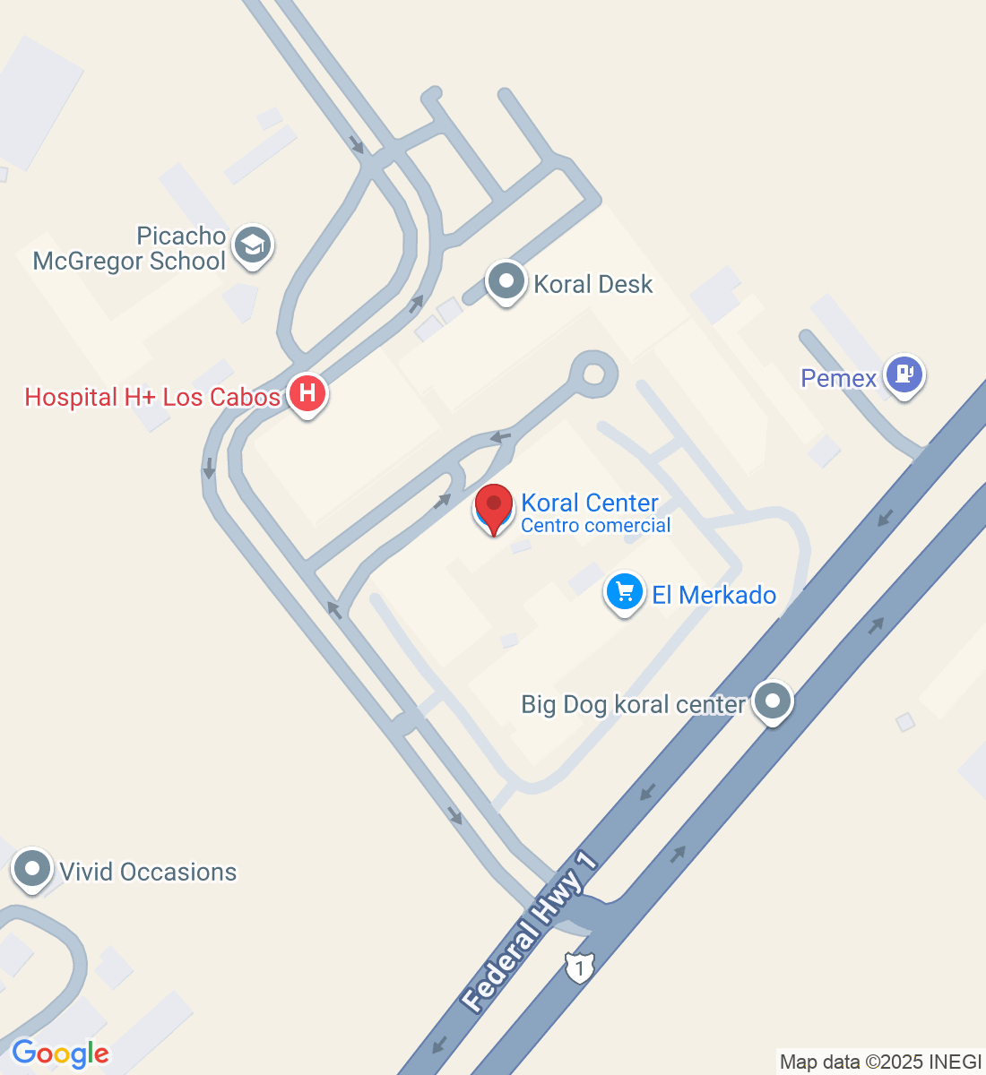 Carretera Transpeninsular, Consultorios H+ Koral Center, Bv. Cerro Colorado Km 24.5, 23406 San José del Cabo, B.C.S., México