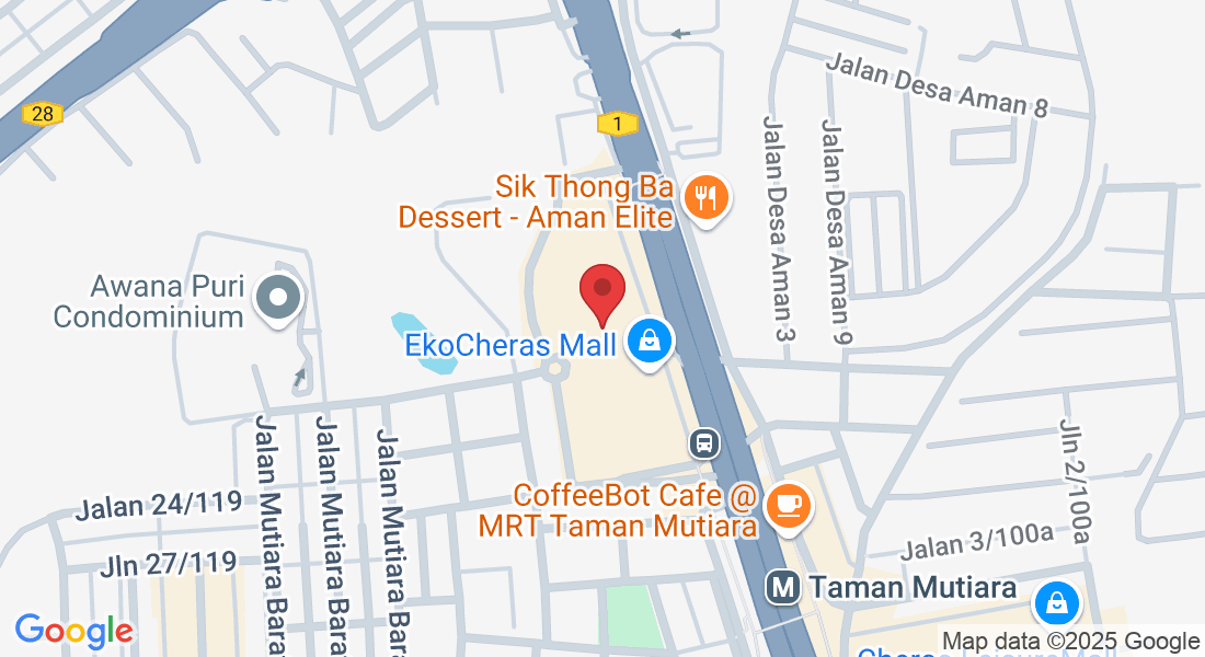 L2-S-51, EkoCheras Mall. 693, Jalan Cheras, Batu 5, Taman Mutiara Barat, 56000 Cheras, Wilayah Persekutuan Kuala Lumpur, Malaysia