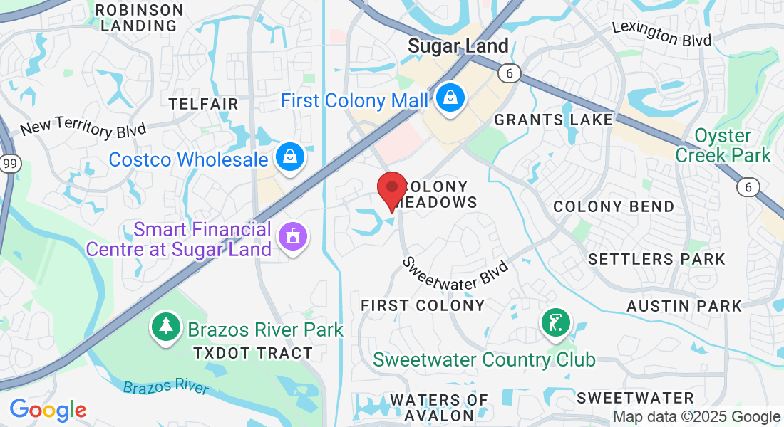 Located in The Offices At Sweet Water, 4645 Sweetwater Blvd Ste 800, Sugar Land, TX 77479, USA