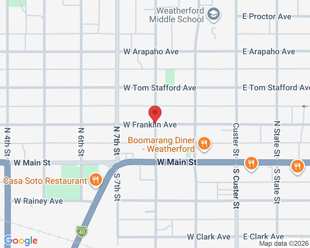 108 N 8th St, Weatherford, OK 73096, USA