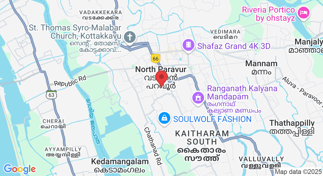 Pulikkottil House, Alumparambu Road, South Naluvazhi, North Paravur, Ernakulam, Kerala 683513, India