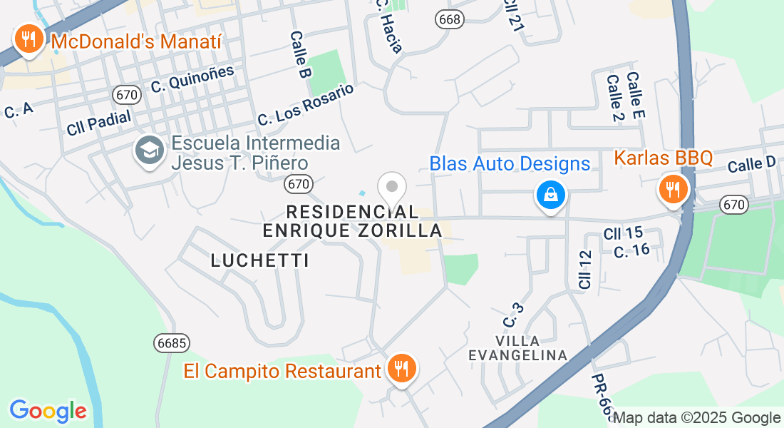 Carr estatatal, PR-670 kilómetro 1.0, Manatí, 00674, Puerto Rico