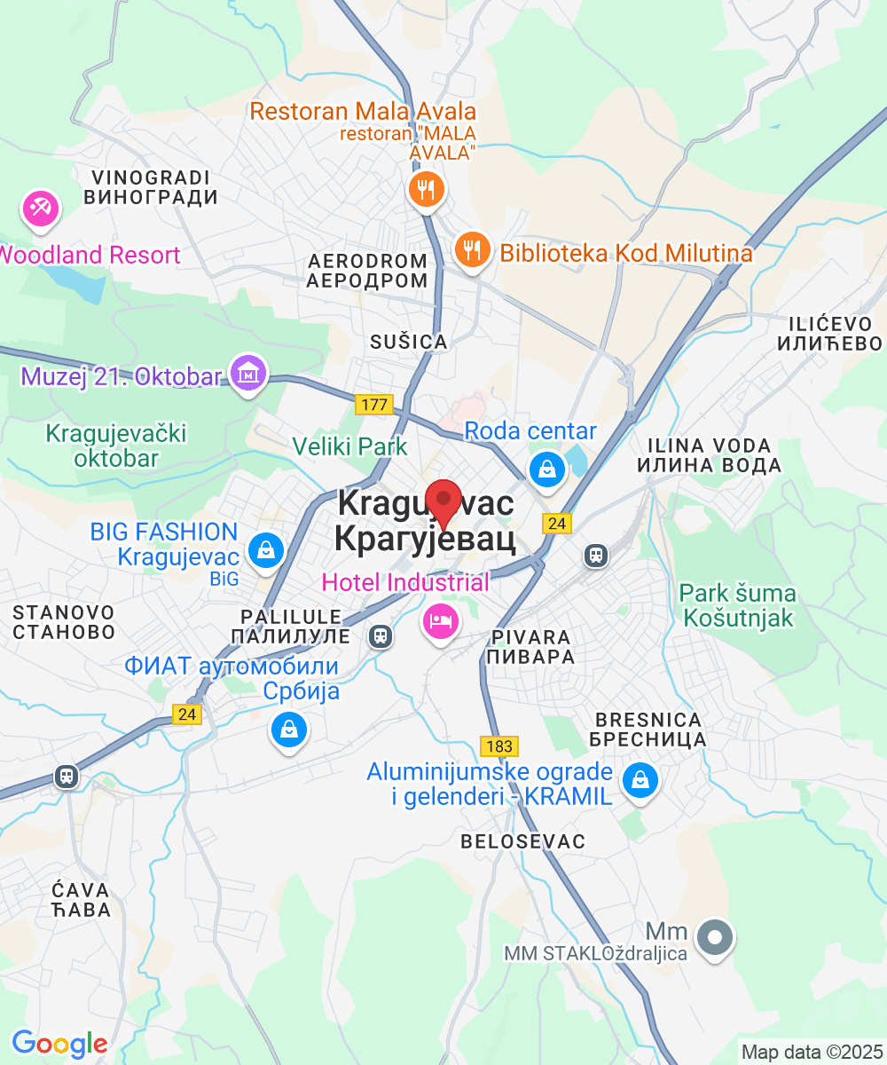 Kralja Aleksandra I Karađorđevića 36, Kragujevac 34000, Serbia
