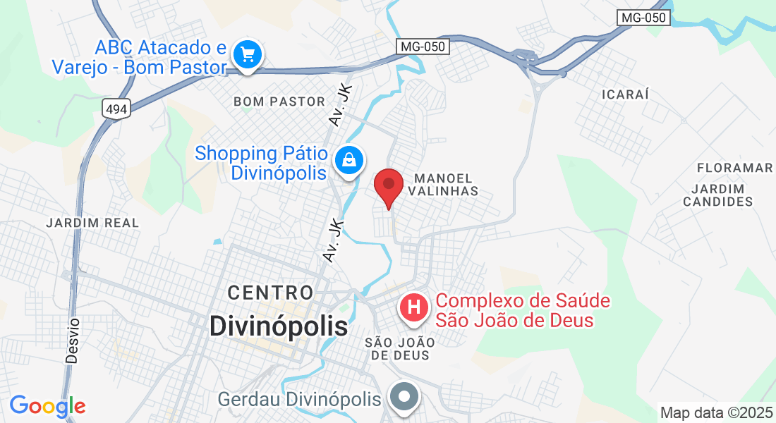 Rua Cruzeiro, 326-440 - Manoel Valinhas, Divinópolis - MG, 35500-292, Brasil
