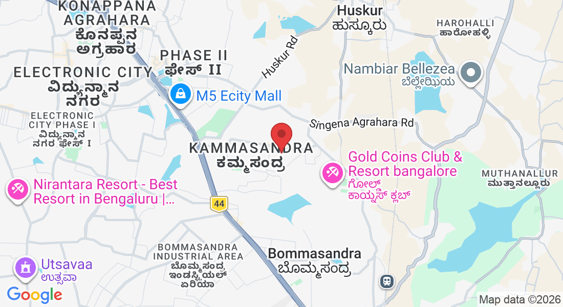 4th Floor, Mookambika Complex, 9th Cross, 2nd Cross Rd, behind Biggies Burgers, Ananth Nagar Phase 2, Phase 1, Kammasandra, Electronic City, Bengaluru, Karnataka 560100, India