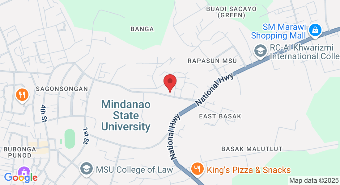 Shari'ah Center Bldg., Bato, Ali Street, Marawi City, 9700 Lanao del Sur, Philippines