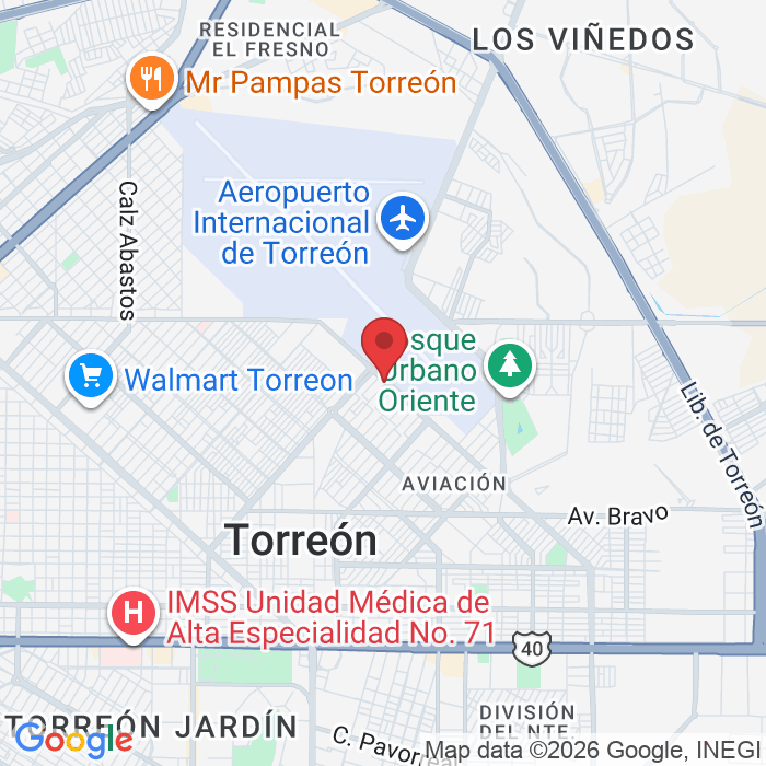 Blvd. Francisco Sarabia 850, Col Salvador Allende, 27050 Torreón, Coah., México