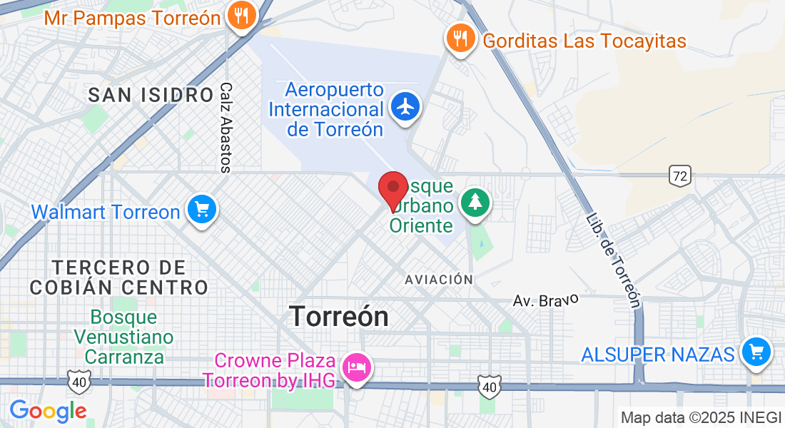 Blvd. Francisco Sarabia 850, Col Salvador Allende, 27050 Torreón, Coah., México