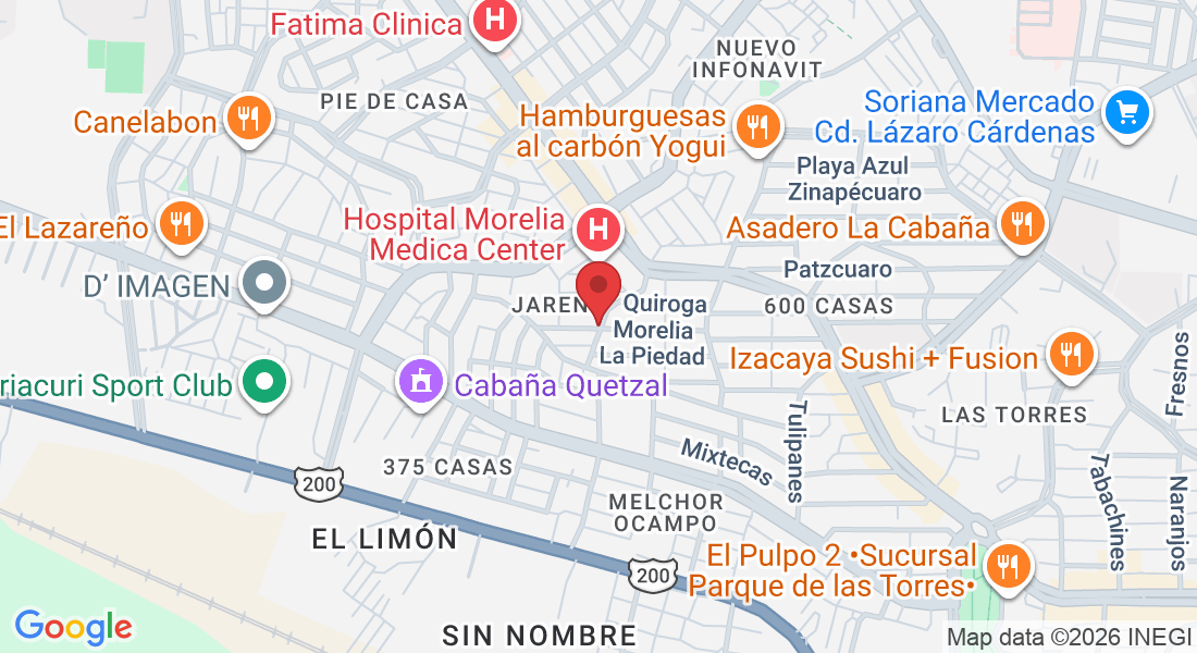 Avenida Jacarandas, Rtno Tecuen 12-int 2, Jarene, 60954 Cdad. Lázaro Cárdenas, Mich., México